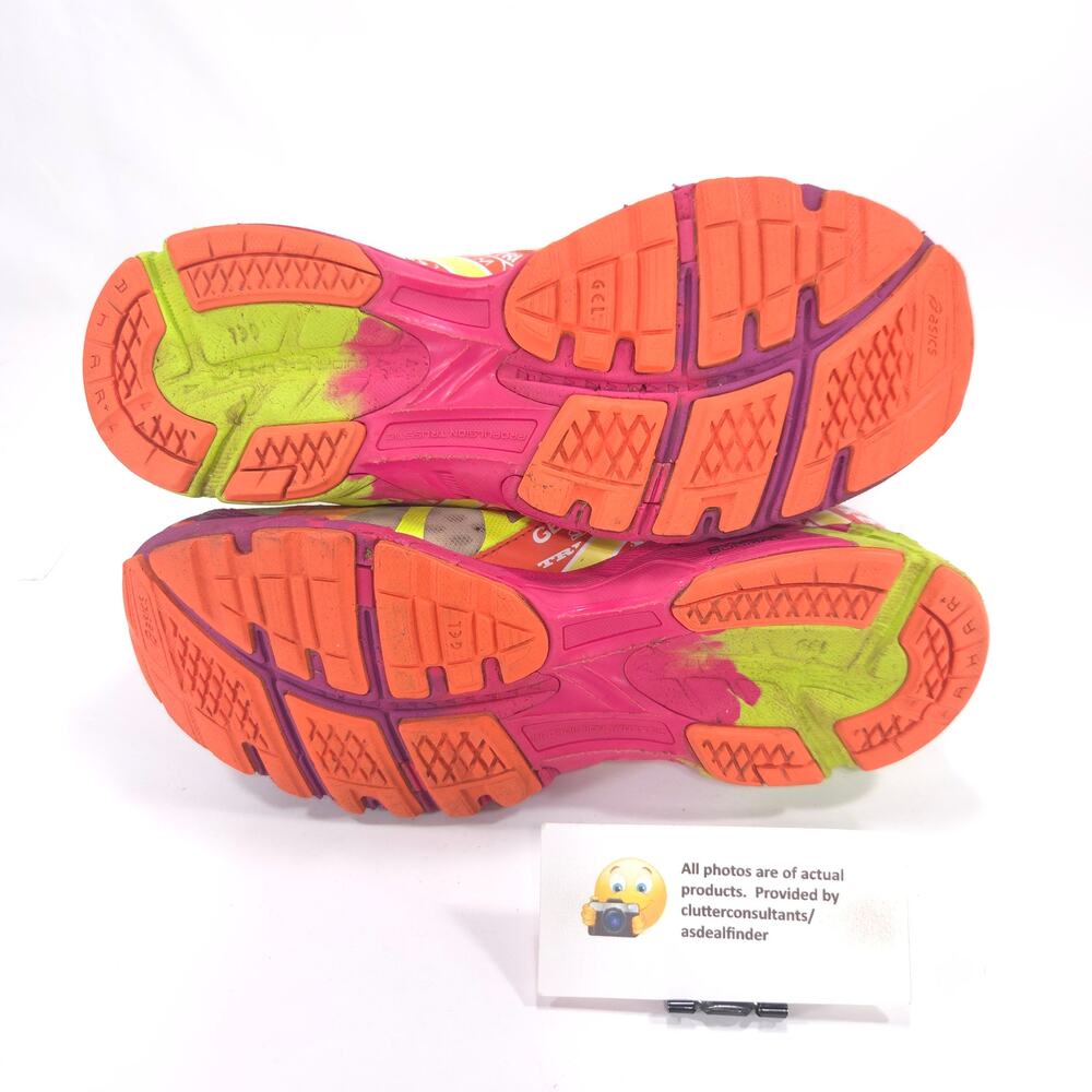 Asics Gel-Noosa Tri 9 Athletic Running Shoe Womens Size 8 T458N Pink Yellow - Picture 9 of 9
